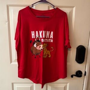 Disney Red Hakuna Matata Women’s Tee